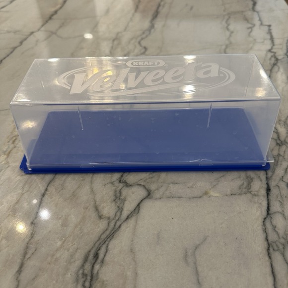 VINTAGE Kraft Velveeta Cheese Keeper Container Plastic with Blue Bottom Base - Picture 1 of 6